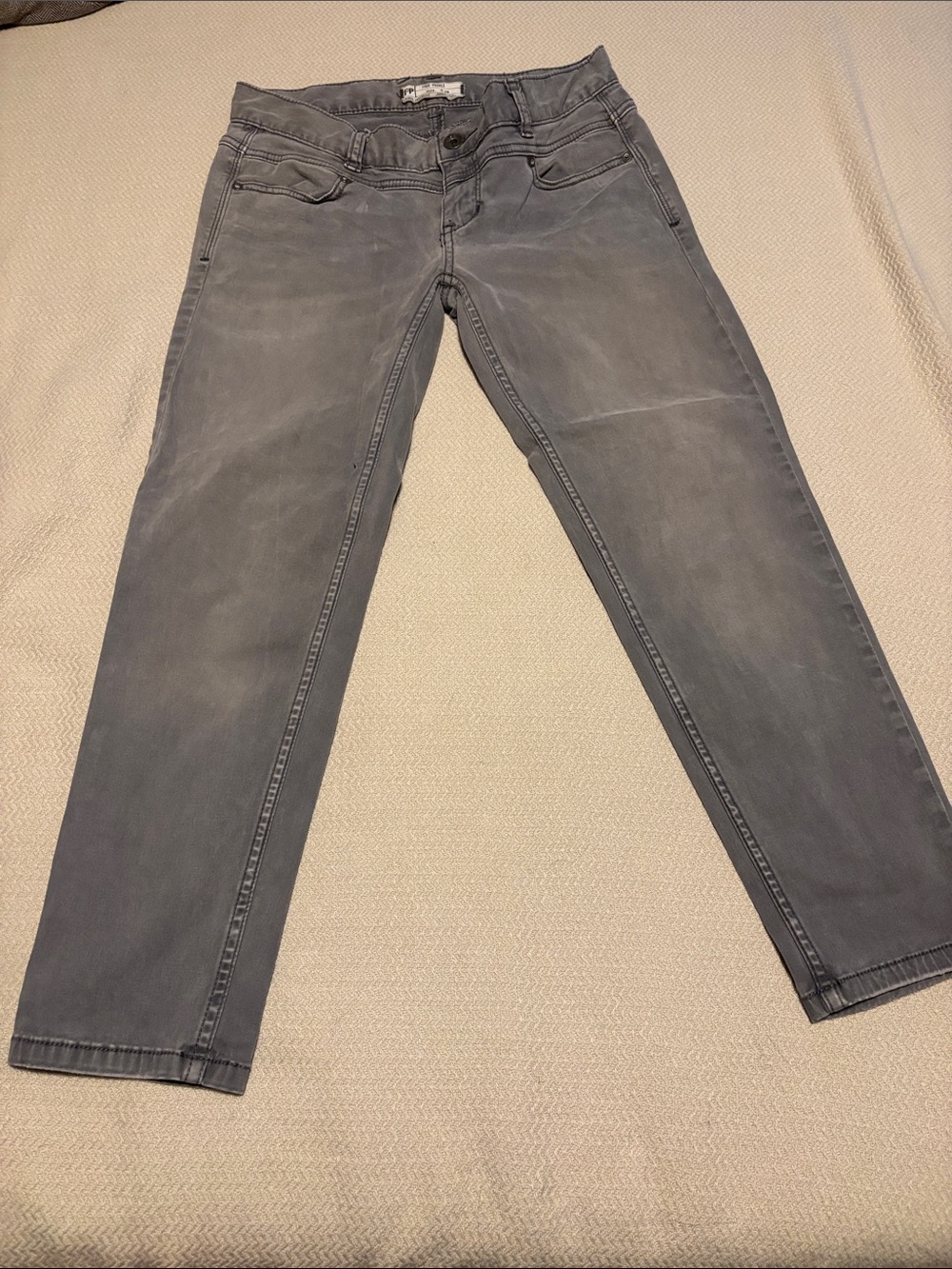 Free People Straight Leg Jeans in Faded Gray